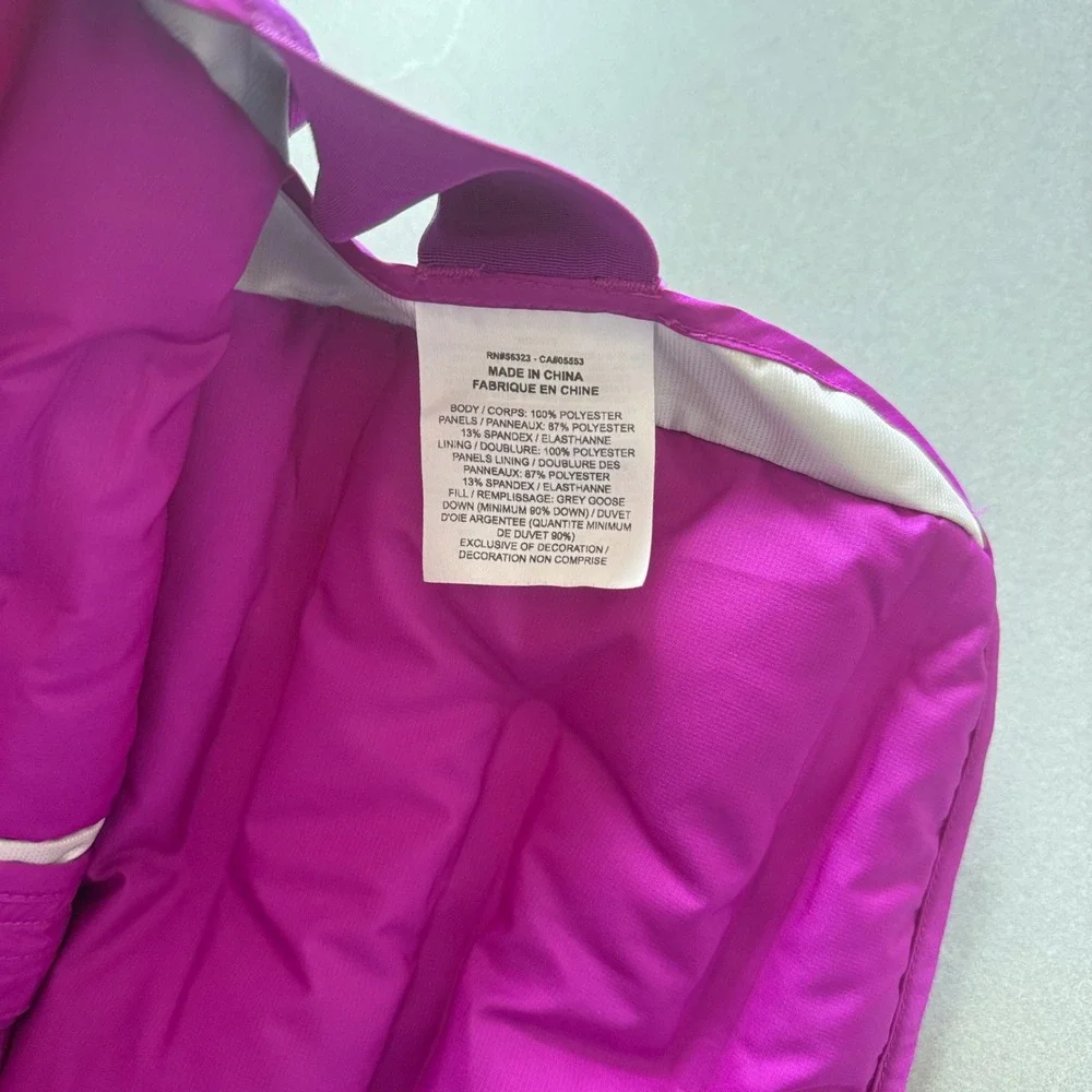 Nike Aeroloft 800 Down Running Vest Purple Magenta Womens Small Reflective Zip